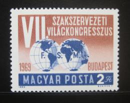 Poštová známka Maïarsko 1969 Kongres odborù Mi# 2545