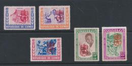 Poštové známky Guinea 1962 Boj proti malárii Mi# IV-VIII Kat 20€ 	