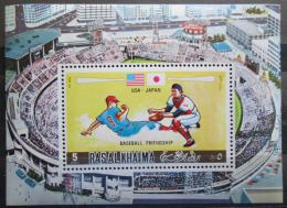 Poštová známka Rás al-Chajma 1972 Baseball Mi# Block 128