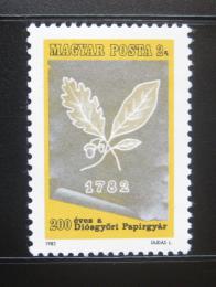 Poštová známka Maïarsko 1982 Papírny Diosgyor Mi# 3564