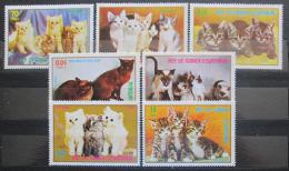 Poštové známky Rovníková Guinea 1976 Maèky Mi# 1016-22
