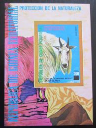 Poštová známka Rovníková Guinea 1977 Horská koza Mi# Block 272