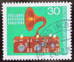 Poštová známka Nemecko 1973 Staré rádio Mi# 786