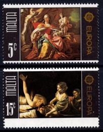 Poštové známky Malta 1975 Európa CEPT, umenie Mi# 512-13