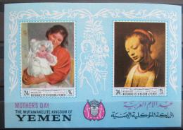 Poštové známky Jemen 1968 Umenie, Den matek Mi# Block 72 Kat 10€