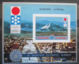 Poštová známka Adžmán 1971 ZOH Sapporo neperf. Mi# Block 255 B Kat 13€