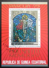 Poštová známka Rovníková Guinea 1975 Ve¾ká noc, umenie Mi# Block 157