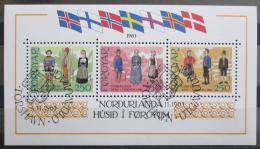Poštové známky Faerské ostrovy 1983 Národní kostýmy Mi# Block 1 Kat 11€