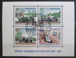 Poštové známky Západný Berlín 1971 Závodní autá Mi# Block 3