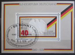 Poštová známka Nemecko 1974 Výroèí republiky Mi# Block 10