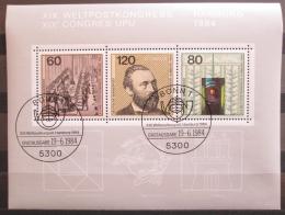 Poštové známky Nemecko 1984 Kongres UPU Mi# Block 19