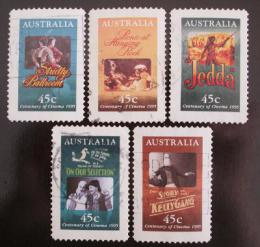 Poštové známky Austrália 1995 Filmové plakáty Mi# 1483-87 Kat 10€