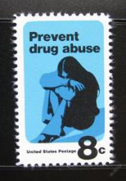 Poštová známka USA 1971 Boj proti drogám Mi# 1050
