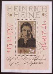 Poštová známka DDR 1972 Heinrich Heine Mi# Block 37