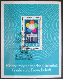 Poštová známka DDR 1973 Festival mládeže Mi# Block 38