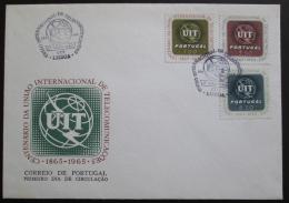 FDC Portugalsko 1965 ITU, 100. výroèie Mi# 982-84