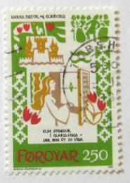 Poštová známka Faerské ostrovy 1982 Støedovìká balada Mi# 76