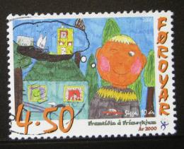 Poštová známka Faerské ostrovy 2000 Dìtské umenie Mi# 376