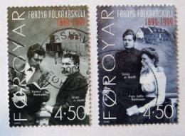 Poštové známky Faerské ostrovy 2000 ¼udová škola Mi# 372-73