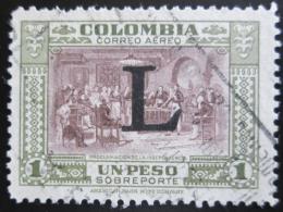 Poštová známka Kolumbia 1950 Vyhlášení nezávislosti pretlaè Mi# 586 Kat 5.50€