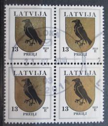 Poštové známky Lotyšsko 2010 Znak Preili ètyøblok Mi# 422 C X
