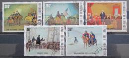 Poštové známky Horná Volta 1975 Americká revolúcia Mi# 569-73