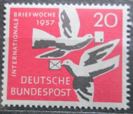 Poštová známka Nemecko 1957 Poštovní holubi Mi# 276