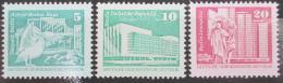 Poštové známky DDR 1980 Nìmecká výstavba Mi# 2483-85