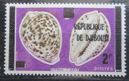 Poštová známka Džibutsko 1977 Mušle pretlaè Mi# 176