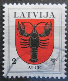 Poštová známka Lotyšsko 2007 Znak Auce Mi# 421 D IX