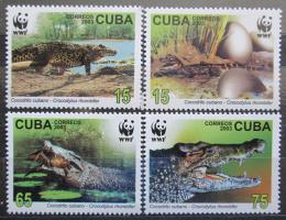 Poštové známky Kuba 2003 Krokodíly, WWF Mi# 4553-56