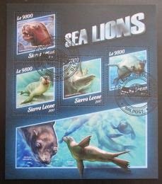 Poštové známky Sierra Leone 2017 Morské levy Mi# 8910-13 Kat 11€