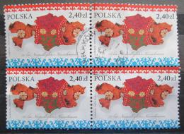 Poštové známky Po¾sko 2011 Nezávislost Kazachstanu, 20. výroèie ètyøblok Mi# 4545