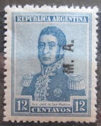 Poštová známka Argentína 1922 Jose de San Martin pretlaè SC# OD19