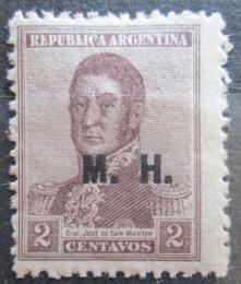 Poštová známka Argentína 1920 Jose de San Martin pretlaè SC# OD118