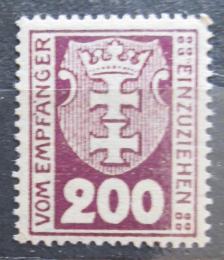 Poštová známka Danzig 1922 Štátny znak, doplatná Mi# 8 Kat 4.50€
