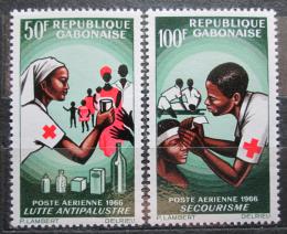 Poštové známky Gabon 1966 Èervený kríž Mi# 236-37