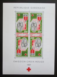 Poštové známky Gabon 1967 Gabonský èervený køíž, 20. výroèie Mi# Block 7 Kat 16€