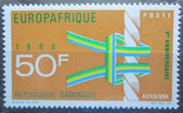 Potov znmka Gabon 1968 EUROPAFRIQUE Mi# 304 - zvi obrzok