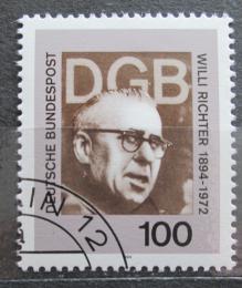 Poštová známka Nemecko 1994 Willi Richter, politik Mi# 1753