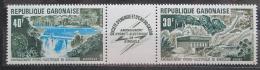 Poštovní známka Gabon 1973 Pøehradní nádrž Mi# 507-08
