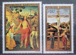 Poštové známky Gabon 1975 Umenie, ve¾ká noc Mi# 554-55