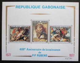 Poštové známky Gabon 1977 Umenie, Rubens Mi# Block 32