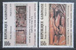 Poštové známky Gabon 1979 Ve¾ká noc, døevoøezby Mi# 694-95