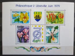 Poštové známky Gabon 1979 Kvety Mi# Block 37 Kat 10€