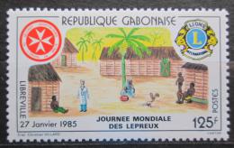 Poštová známka Gabon 1985 Vesnice nemocných leprou Mi# 927