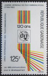 Poštová známka Gabon 1985 Svìtový den telekomunikace, ITU Mi# 935