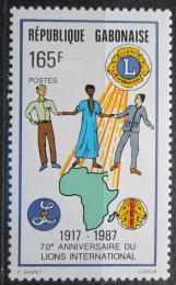 Poštová známka Gabon 1987 Lions Intl., 70. výroèie Mi# 993