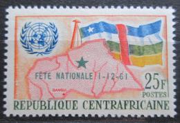 Poštová známka SAR 1961 Vlajka a mapa pretlaè Mi# 21