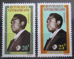 Poštové známky SAR 1962 Prezident David Dacko Mi# 28-29